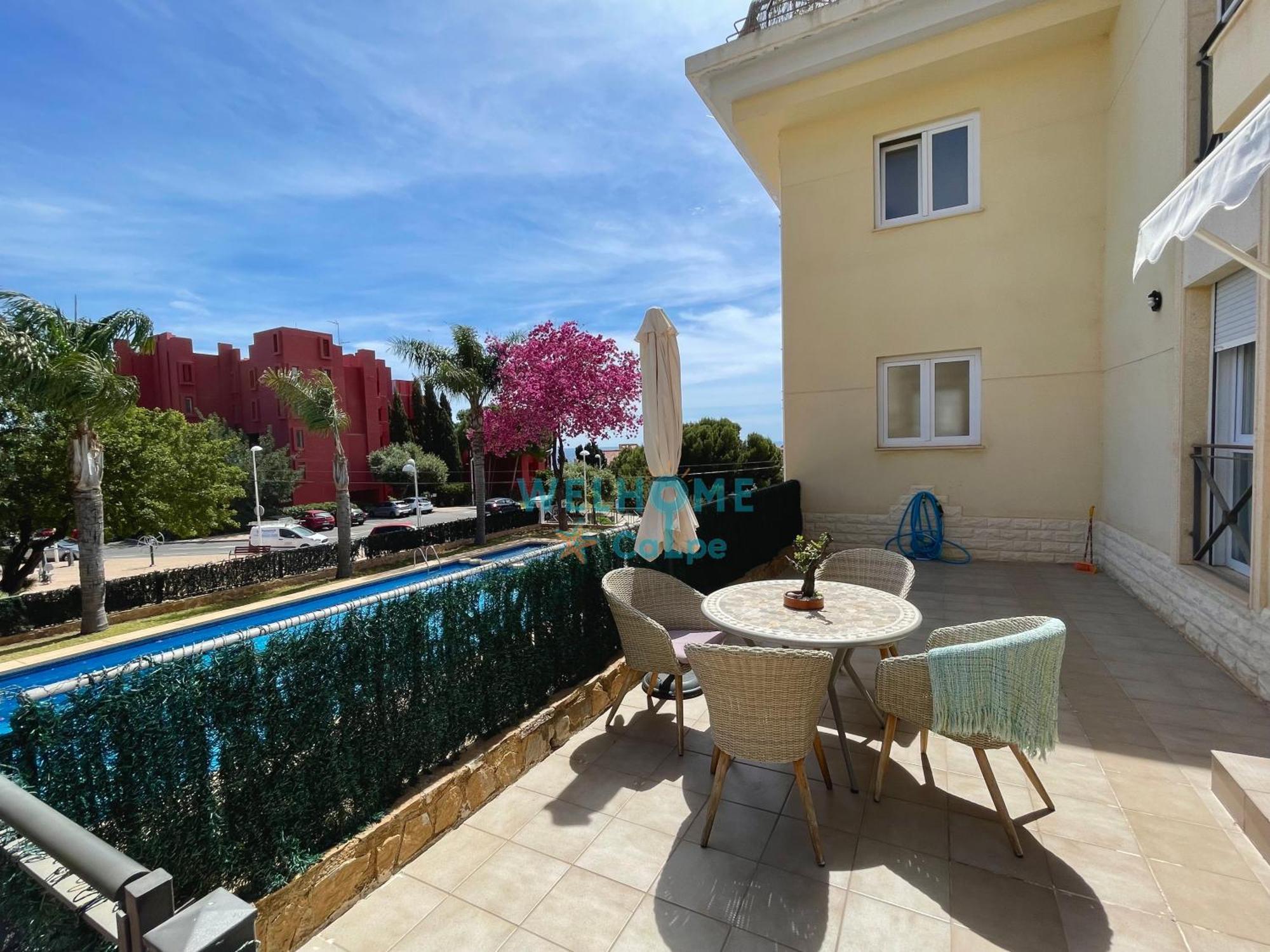 Manzana Bonito Y Comodo Apartamento Con Piscina Калпе Екстериор снимка