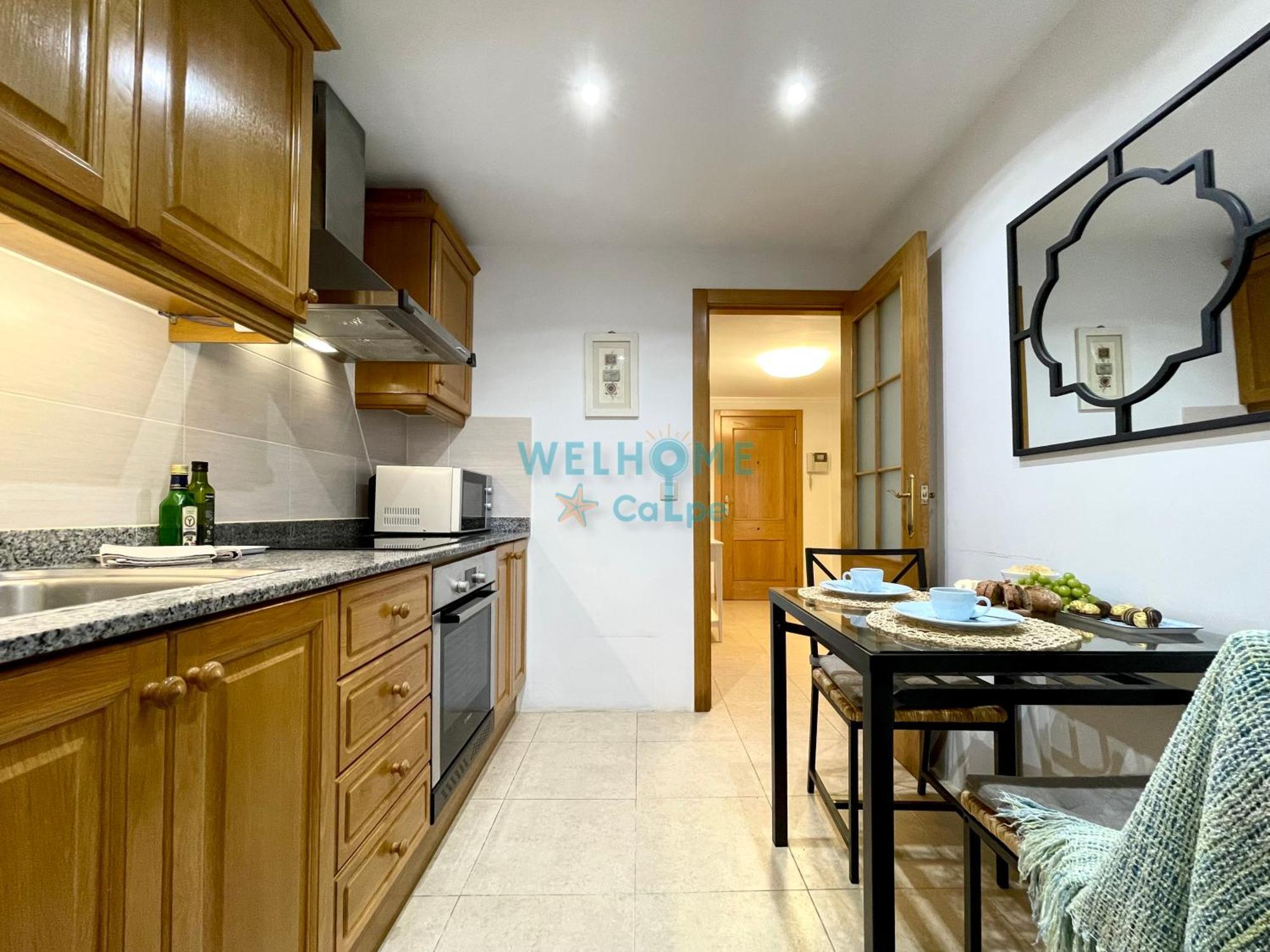 Manzana Bonito Y Comodo Apartamento Con Piscina Калпе Екстериор снимка